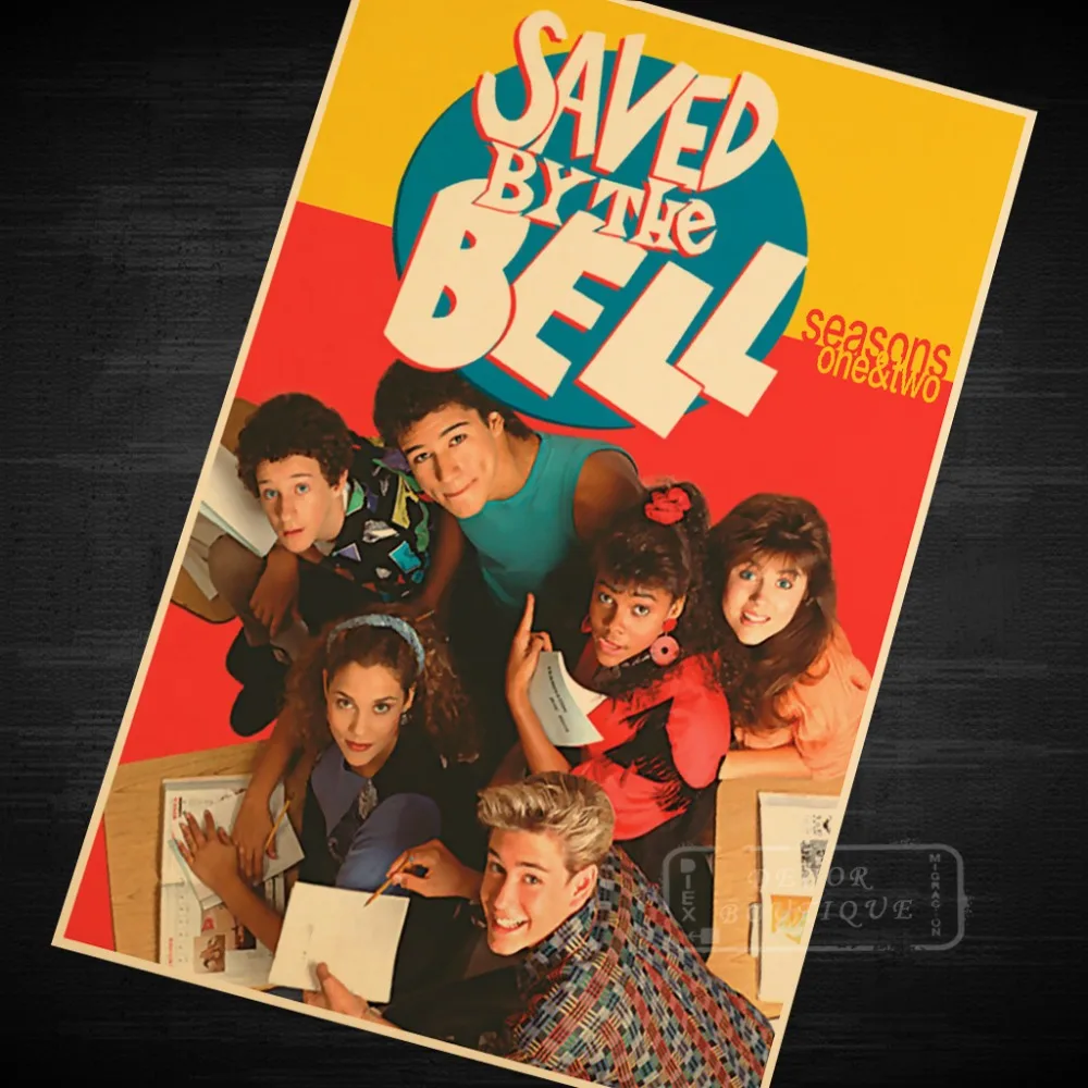 Saved by the Bell US 90s TV Shows Vintage Retro Poster Decorative DIY Wall Canvas Stickers Home Posters Bar Art Decor Gift | Дом и сад