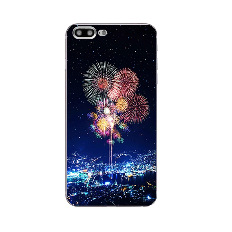 DIY для Apple iPhone 7/8 Plus X чехол телефона 5C 5S SE 10 оболочка мягкий TPU 6 6S Новогодняя печать |