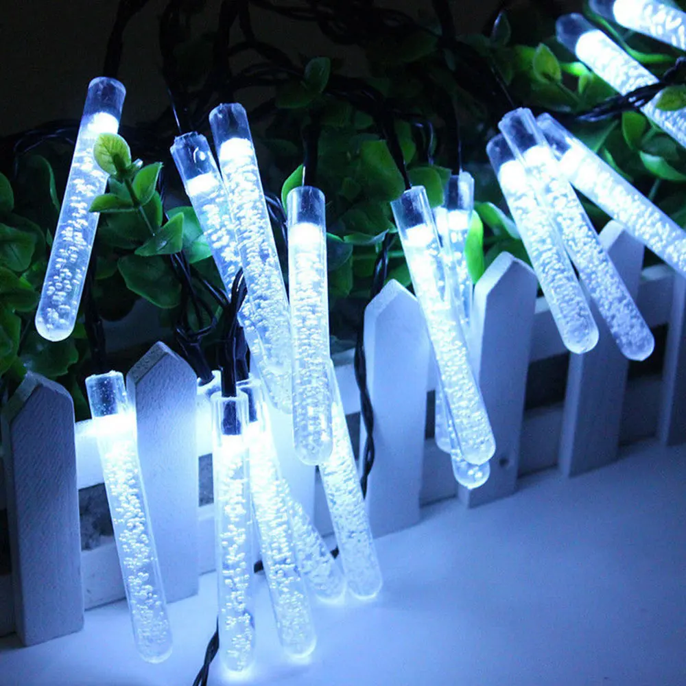 20LED Fairy Light Water Drop Solar String Romantic Garden Outdoor Super Bright for Xmas Decor Bubble Icicle Yard Festival Lamp | Лампы и