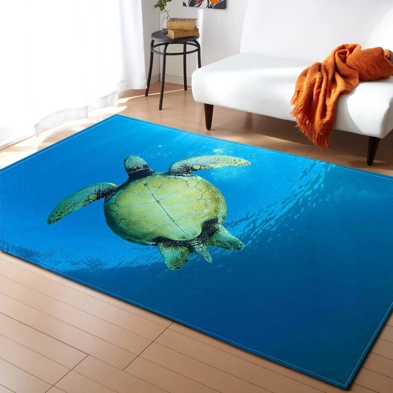 3D подводный коврик мир рыбы украшение для детской комнаты мягкие фланелевые