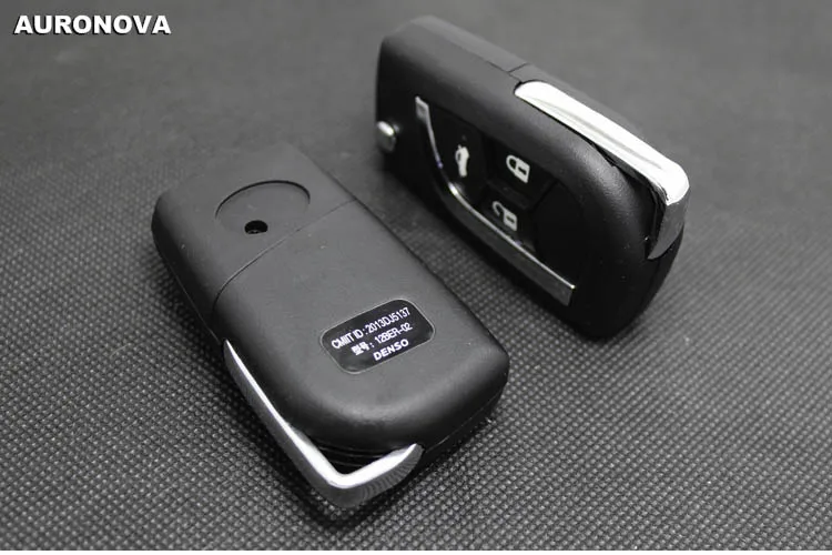 Auronva новое обновление флип складной ключ оболочки для Toyota Crown Camry Corolla Rav4 3 кнопки модифицированный чехол для дистанционного ключа от машины