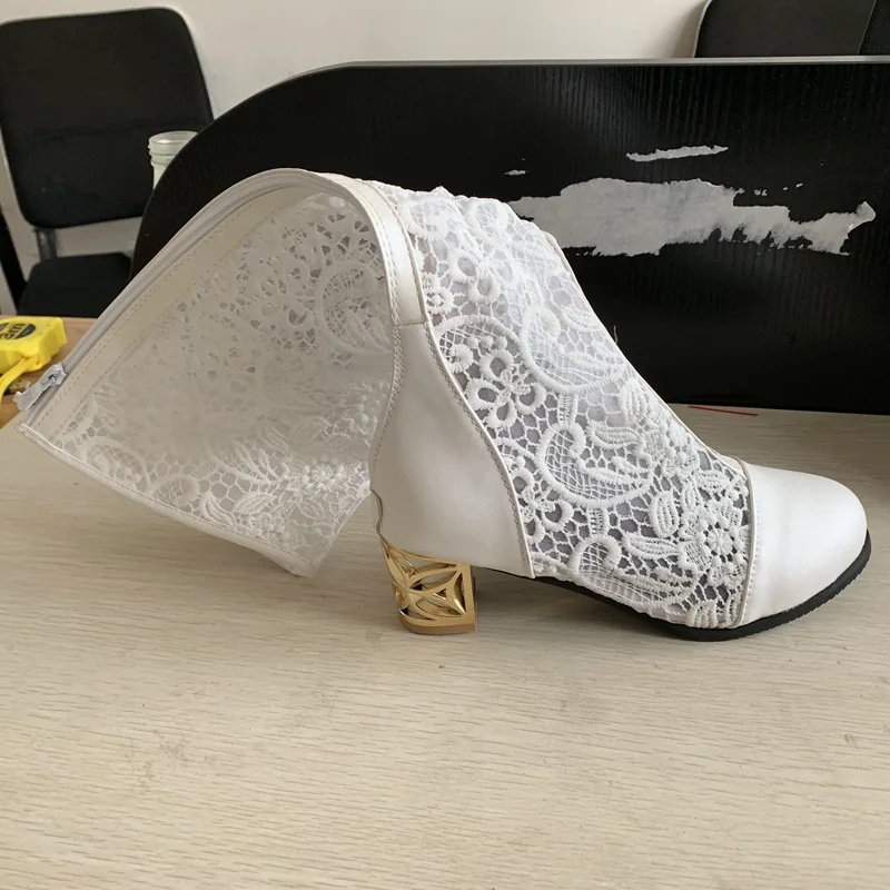 ORCHA LISA/ г., весенне-летние сапоги женские сапоги до колена на среднем каблуке женские сапоги на шнуровке с цветочным узором пикантные белые сапоги на молнии с блестками