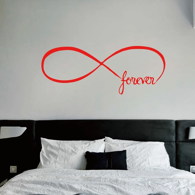Infinity Symbol Наклейка на стену для спальни навсегда Декор домашний декор настенные