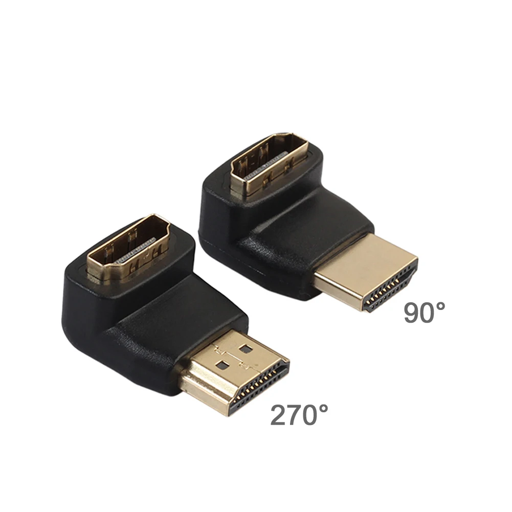 10 м HDMI кабель 19 контактов Мужской до 19 контактов Мужской позолоченный штекер HDMI V1.4 HD 1080P+ 90 270 градусов конвертер адаптер для 3D DVD HDTV