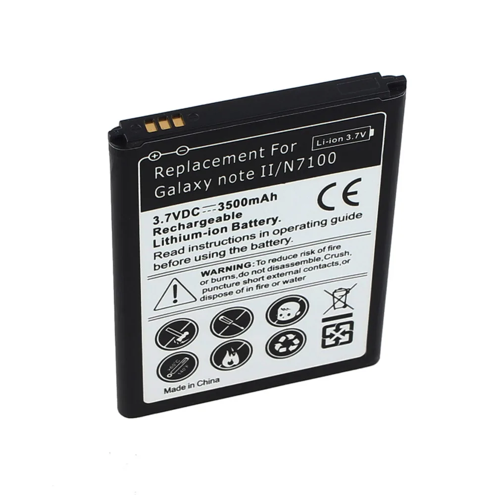 GT N7100 3500 мАч запасная аккумуляторная батарея для Samsung Galaxy Note 2 II телефона сотового