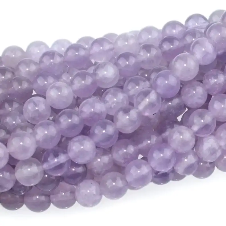 Бусины Из Натурального лавандового аметиста 6 мм 8 полудрагоценные бусины с