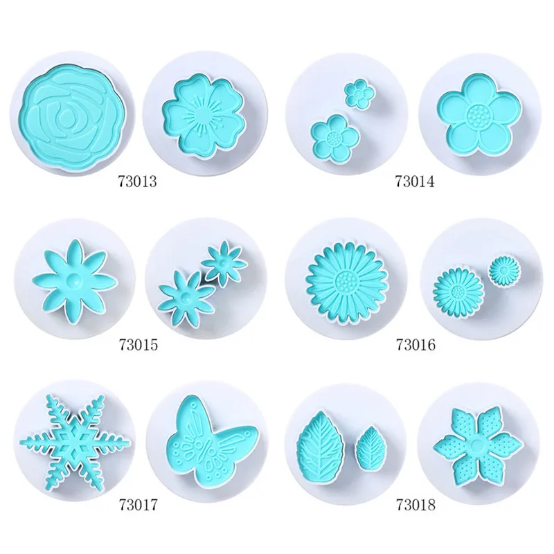 4 Ян 2 шт цветок лист Бабочка Плунжер для сахарной мастики резак формы Sugarcraft