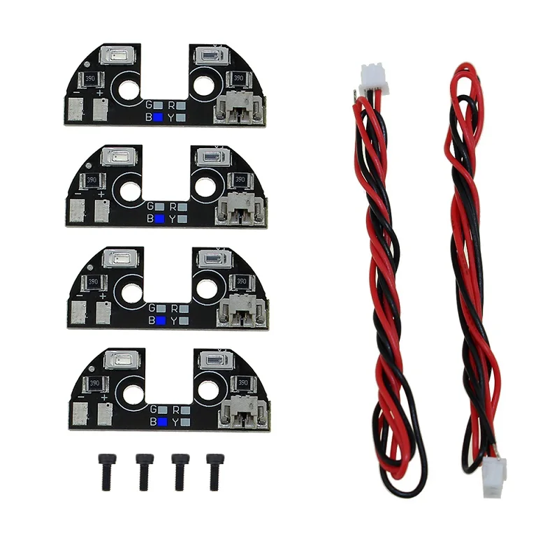 4pcs blue 4 шт. 5 в светодиодный светильник для ночной навигации, мощный светодиодный светильник с кабелем для FPV квадрокоптера F330 F450 F550 Радиоуправляемый Дрон - Цвет: 4pcs blue