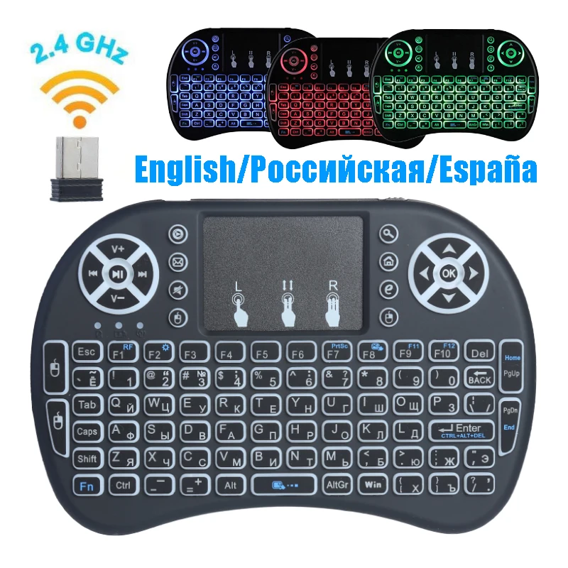 Мини клавиатура беспроводная с тачпадом 2 4 ГГц русская/английская