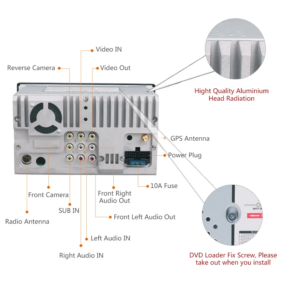 Автомобильный 2Din универсальный GPS навигатор Bluetooth Радио CD DVD MP3 видео медиаплеер