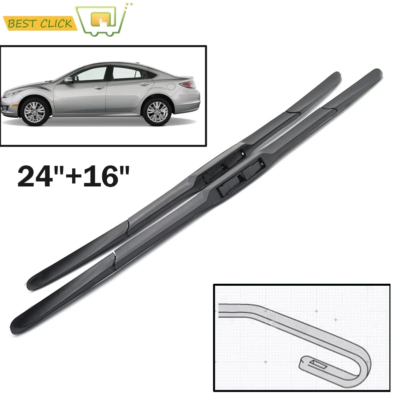 Щетки стеклоочистителя Misima для Mazda 6 MK2 24 дюйма и 16 дюймов подходят к крючкам 2007 2008