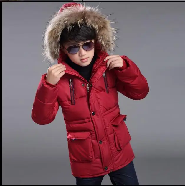 Хлопковое пальто для мальчиков 3 лет длинное зимнее утепленное с бархатным