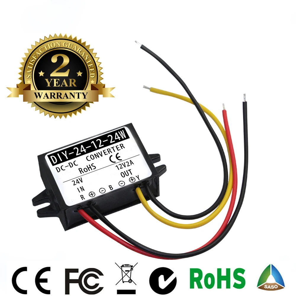 DC 24V 36V (15V 40V) to 12V 2A преобразователь Регулятор Автомобильный светодиодный дисплей