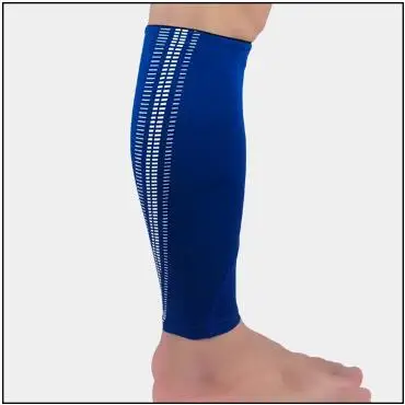 Blue Calf Sleeves 1 шт., спортивные гетры для езды на велосипеде, компрессионные гетры, защита голени, защита для бега, гетры, футбольные леггинсы, рукава для голени - Цвет: Blue Calf Sleeves