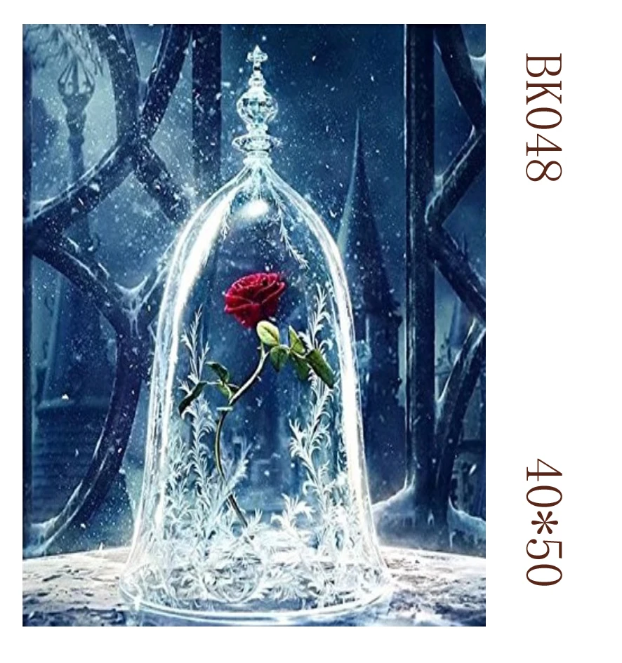 BK048 Immortalized Цветочная живопись по номерам современный расписанный вручную цифровая картина маслом на холсте для украшения дома - Цвет: BK048
