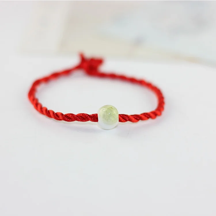Керамическая Транспортировочная бусина красная веревка браслет ювелирное