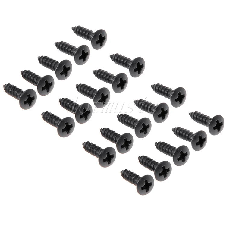 

20 шт., черные винты для крепления гитары
