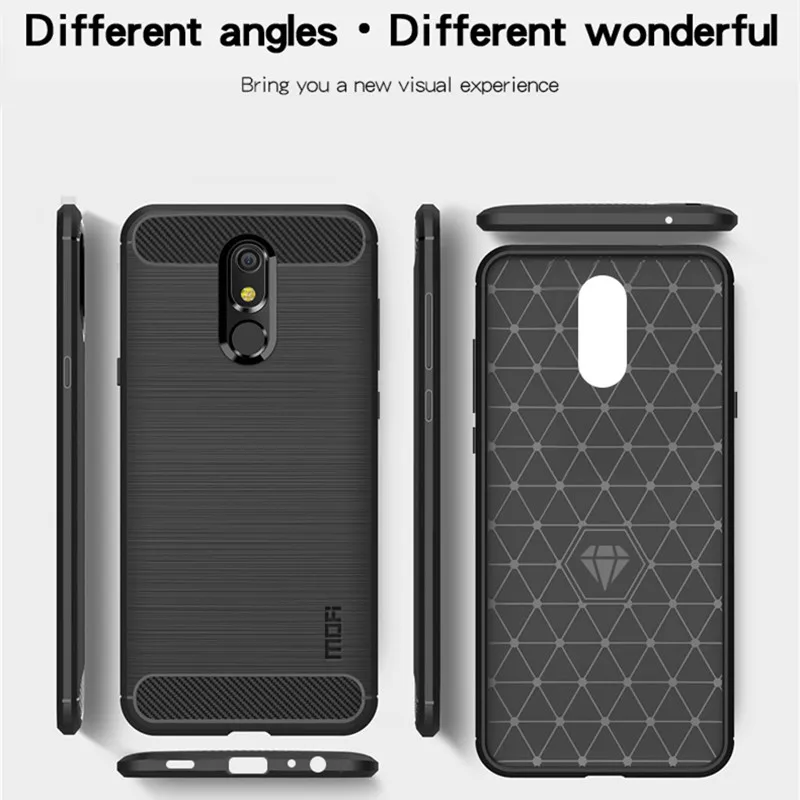 Для LG K40 чехол для задняя крышка MOFi мягкий из углеродного волокна K12 плюс