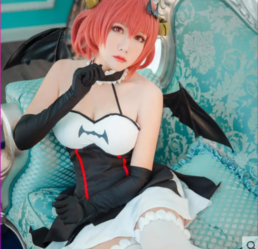Аниме Габриэль прямой косплей Kurumizawa Satanichia McDowell COS хэллоуивечерние НКА Дьявол