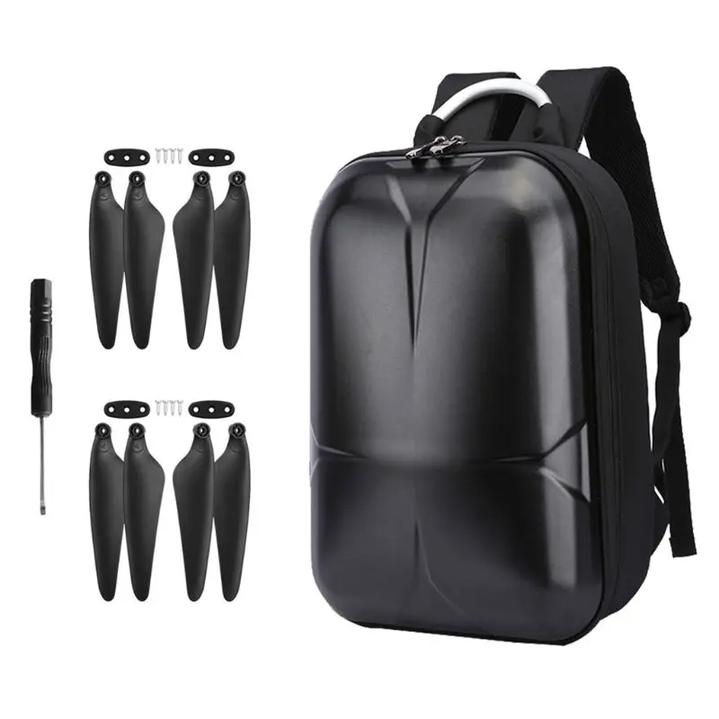 

Waterproof Hard Shell PC Backpack Box Case Carrying Bag and 2 Pairs Propellers for Hubsan Zino H117S RC Quadcopter Drone