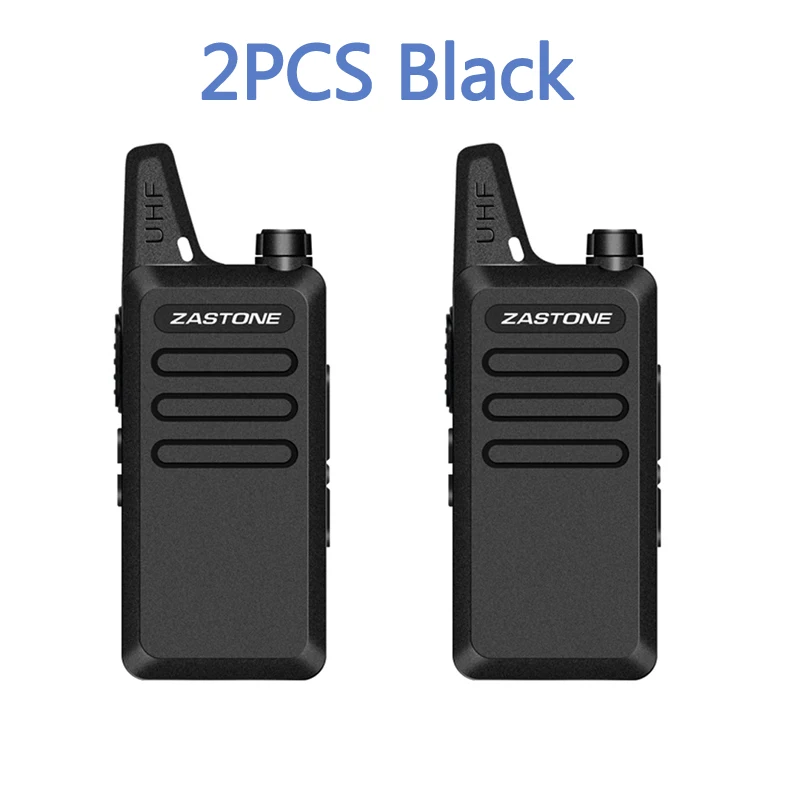 2PCS Black Radio 2 шт Zastone X6 мини рация гарнитура 400-470 МГц Частота портативная УВЧ-радиостанция домофон двухстороннее радио Оборудование безопасности - Цвет: 2PCS Black Radio