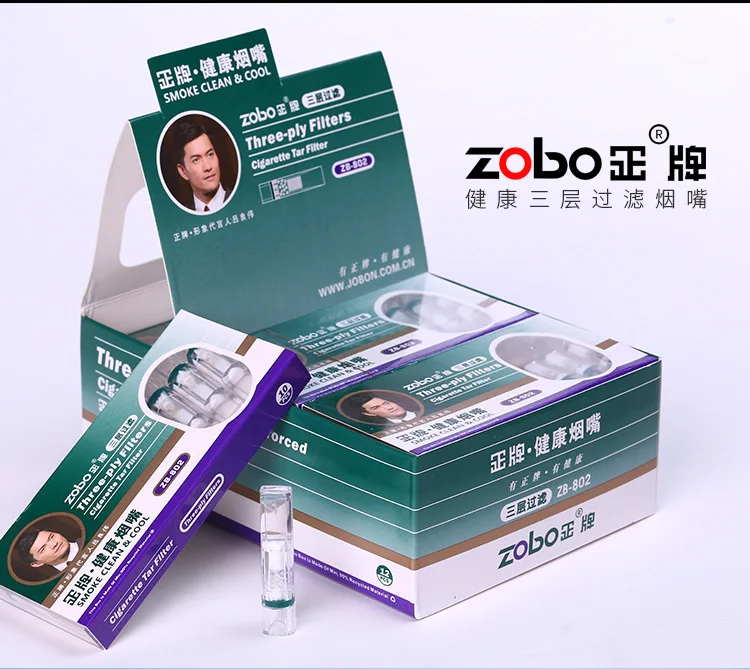 

120 pcs Disposable cigarette tar filter holder triple filter herb leaf tobacco smoking pipe High-Efficient Filtration Healthy