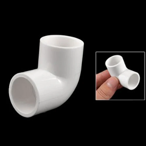 

DSHA New Hot 5 Pieces 20mm Dia 90 Angle Degree Elbow PVC Pipe Adapter White