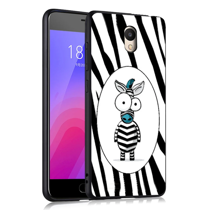 GodGift для meizu m6/mini чехол черный силиконовый мультяшный m6s новая волна TPU m 6