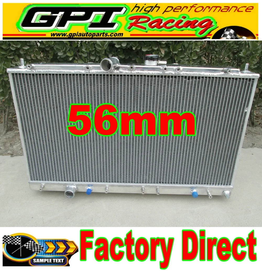 Алюминиевый радиатор 56 мм для Mitsubishi Galant VR4 EC5A / EC5W 6A13TT 1996 2003 1997 1998 1999 2000 2001