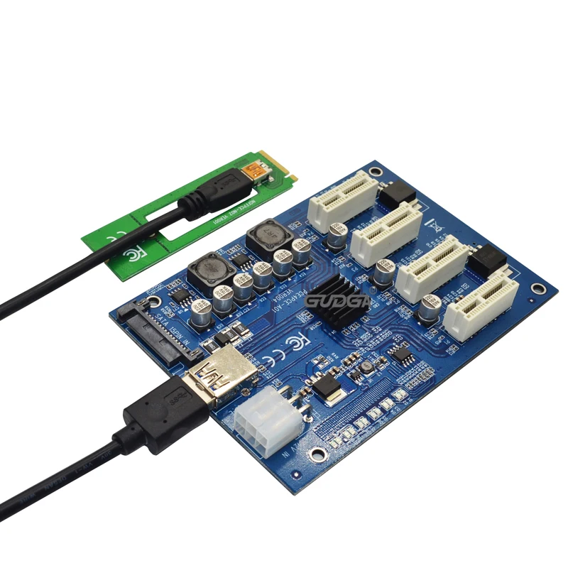 Плата расширения M.2 NGFF PCI-E PCI Express Райзер-адаптер 4 слота усилитель порта PCIe для
