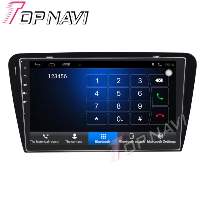 Topnavi 10 1 ''четырехъядерный Android 6 0 Автомобильный GPS навигатор для Skoda Octavia 2014 2015