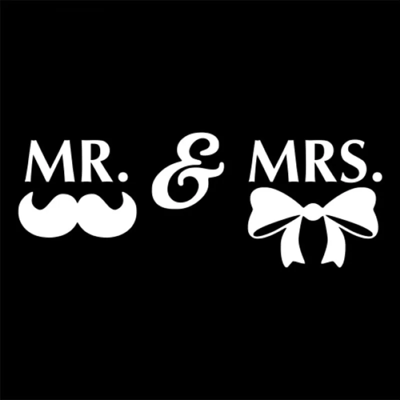 30x12 см свадебные наклейки Mr & Mrs наклейка свадебный автомобиль войско Патриот