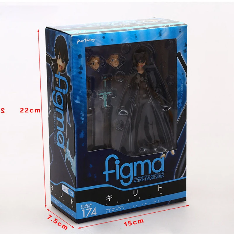 Новинка 15 см меч искусство онлайн Kirigaya Kazuto Kirito Figma фигурка ПВХ CHN Ver/Модель Кукла с