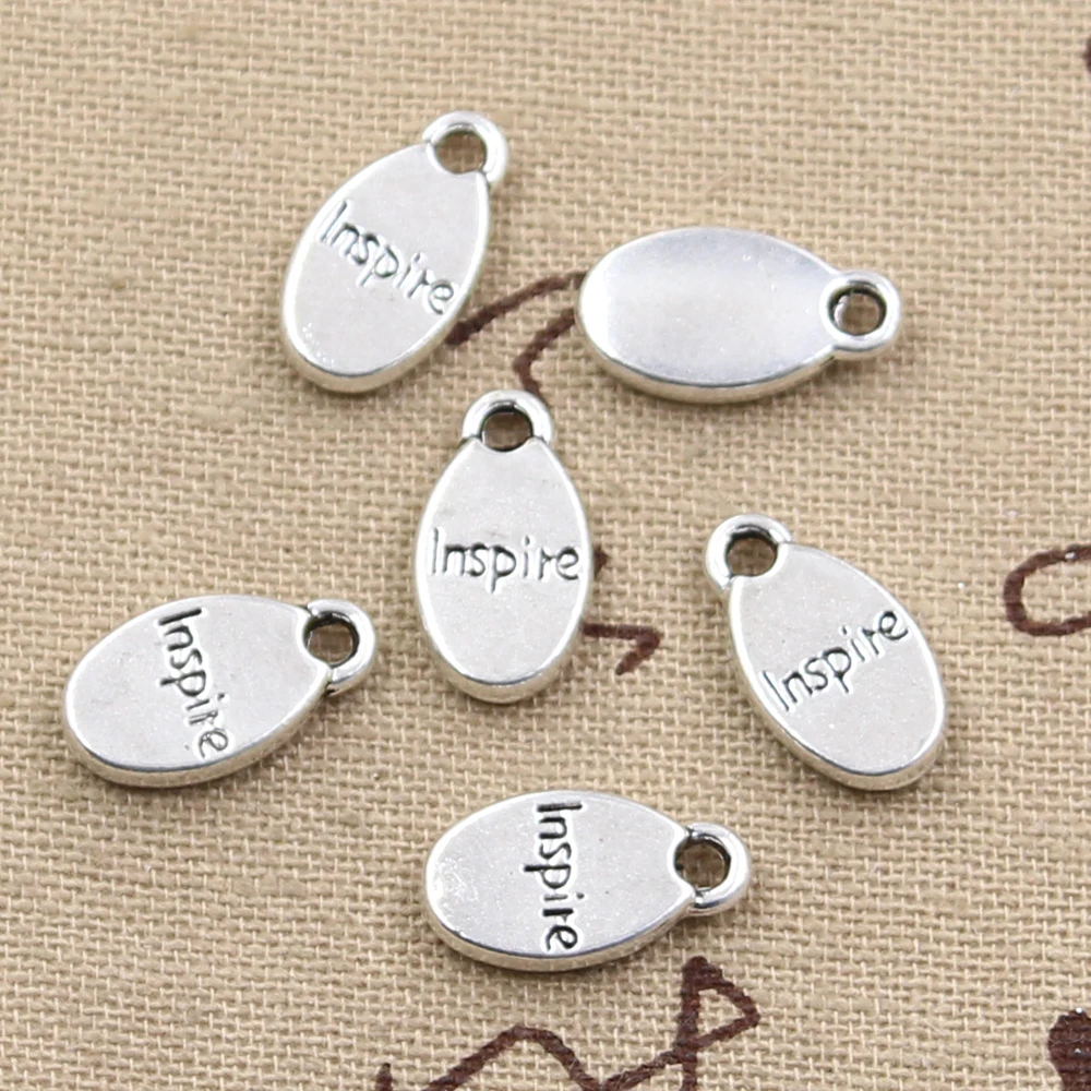 8 шт. Подвески inspire believe wish love 15x8 мм Античные посеребренные для самостоятельного