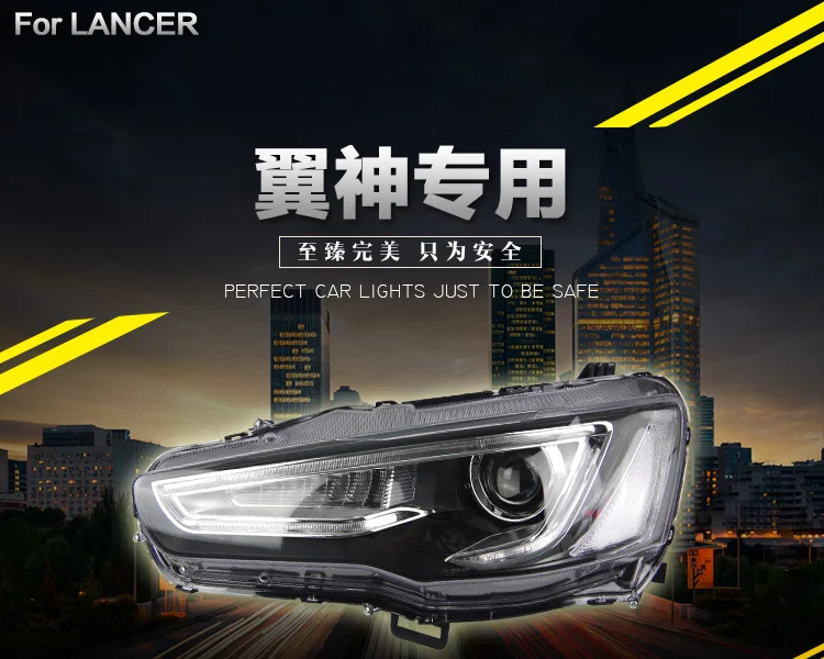 AKD автомобильный Стайлинг Головной фонарь для Mitsubishi Lancer фары 2008- Lancer светодиодный фонарь DRL D2H Hid сигнал поворота биксеноновый луч
