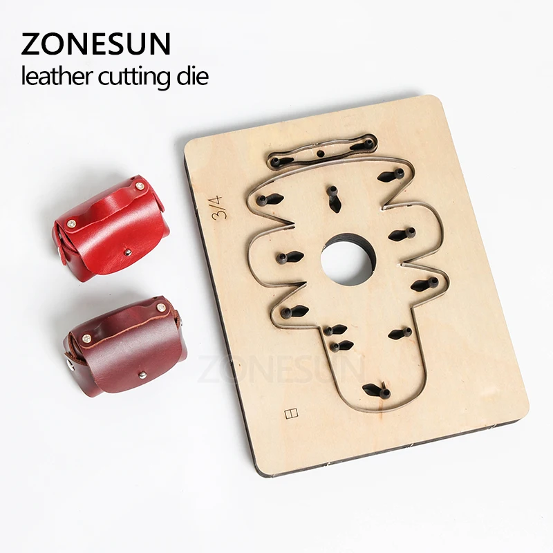 ZONESUN AHS кожаный режущий нож индивидуальная форма сумочки кожаные мешочки для