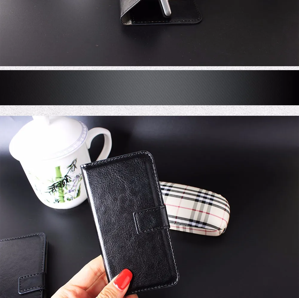 Роскошные кожаные чехлы-бумажники для iPhone 6, 6 S, 5, 5S, SE, 4, 4S, чехлы для телефонов Apple, Iphone6, 6 S, 5, 5S, SE, Кожаные чехлы С Откидывающейся Крышкой черного цвета
