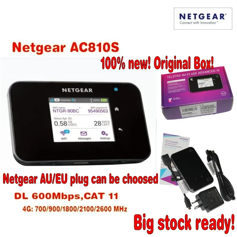 Разблокированный netger AC810S cat11 600mbps4GX с 3 полосами CA wifi роутер ключ беспроводной Aircard