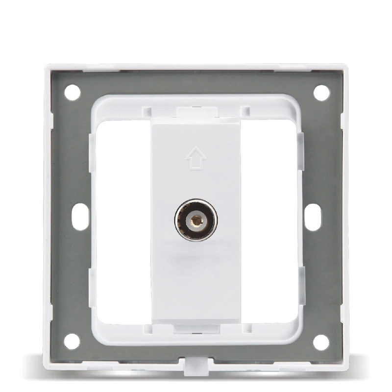 

Home Wall Switch Power Socket, 86 Type Concealed Black, Cable TV Socket Panel, PC 220V 10A