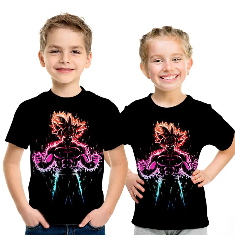 Супер saiyan 3d Футболка детская летняя футболка с драконом и шариком z kid goku топы для