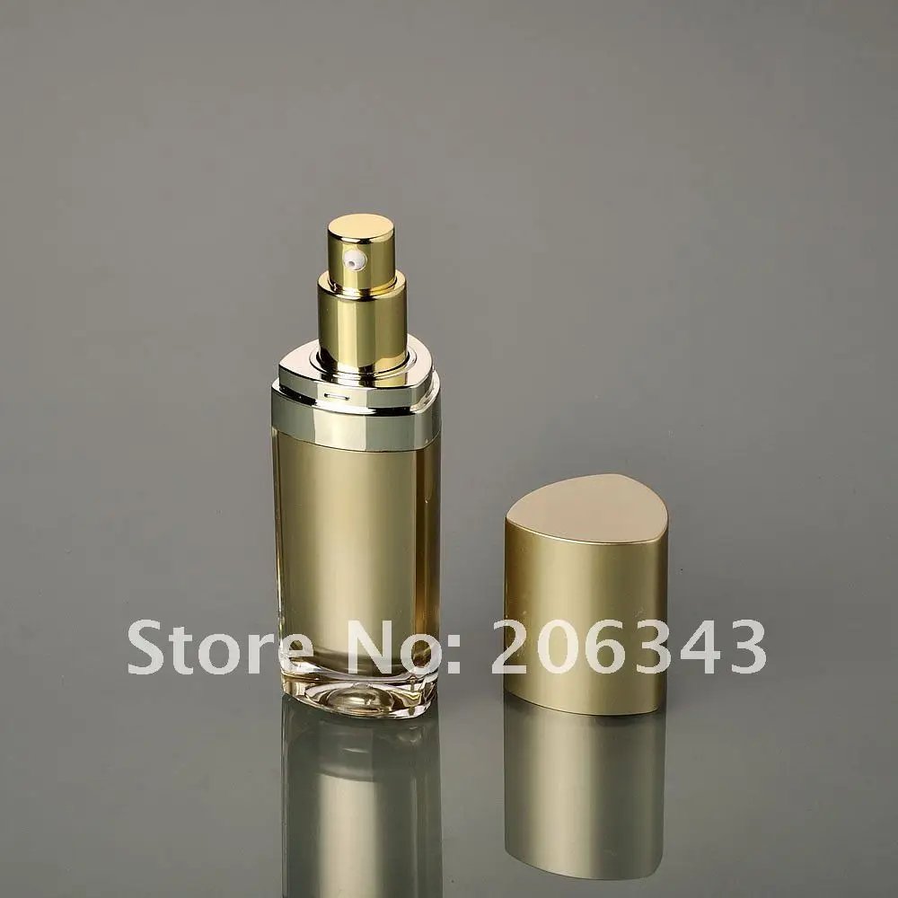 15 мл Золотая треугольная форма пресс помпа бутылка для лосьона косметики|cosmetic
