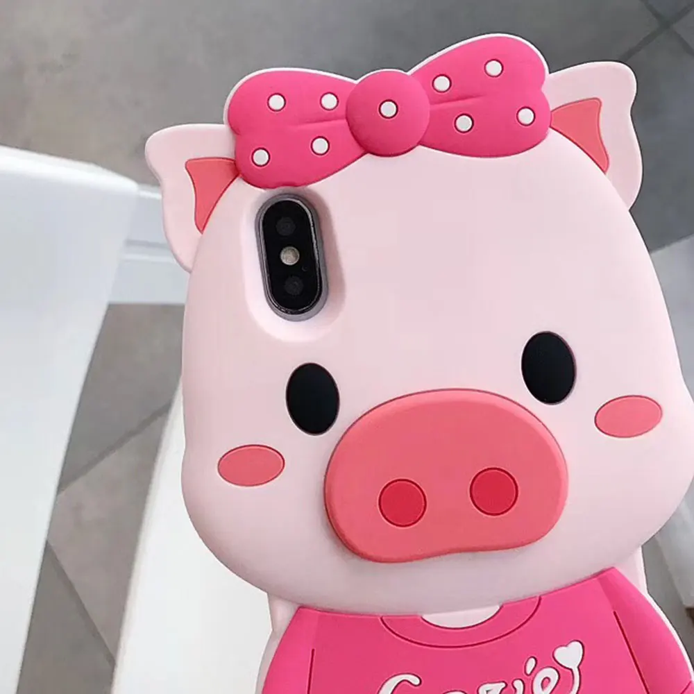 Lovely Soft Case For iPhone X XR XS 10 MAX Cover Piggy 8 Plus 7Plus 6 6s Cute Phone Fundas Coque |