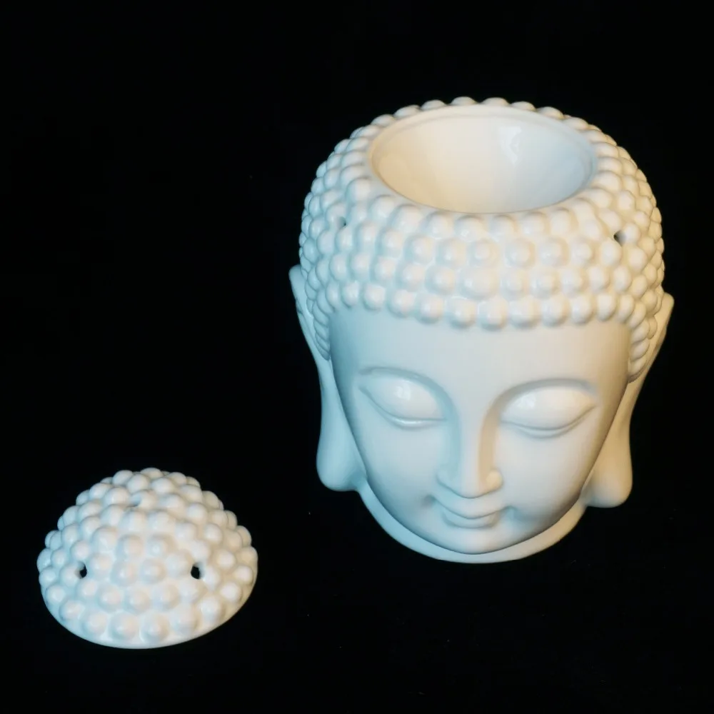 Керамическая статуя Будды масляная горелка лампа в форме свечи налобный