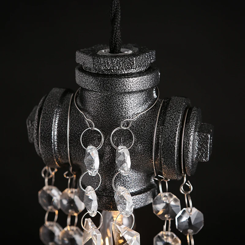 Креативная хрустальная люстра для водопроводной трубы в европейском стиле