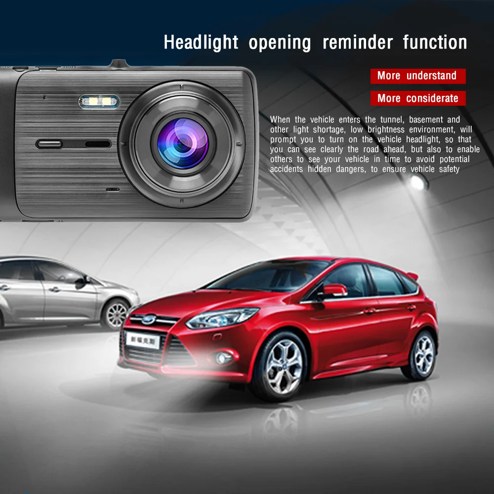 Podofo Dashcam двойной объектив Автомобильный видеорегистратор Камера FHD 1080P 3 8 ''ips