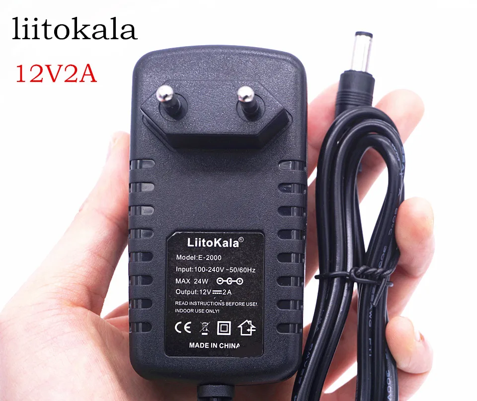 

Liitokala-12 v 2 um adaptador DE calibre, carregador, and the area ado para lii - 500