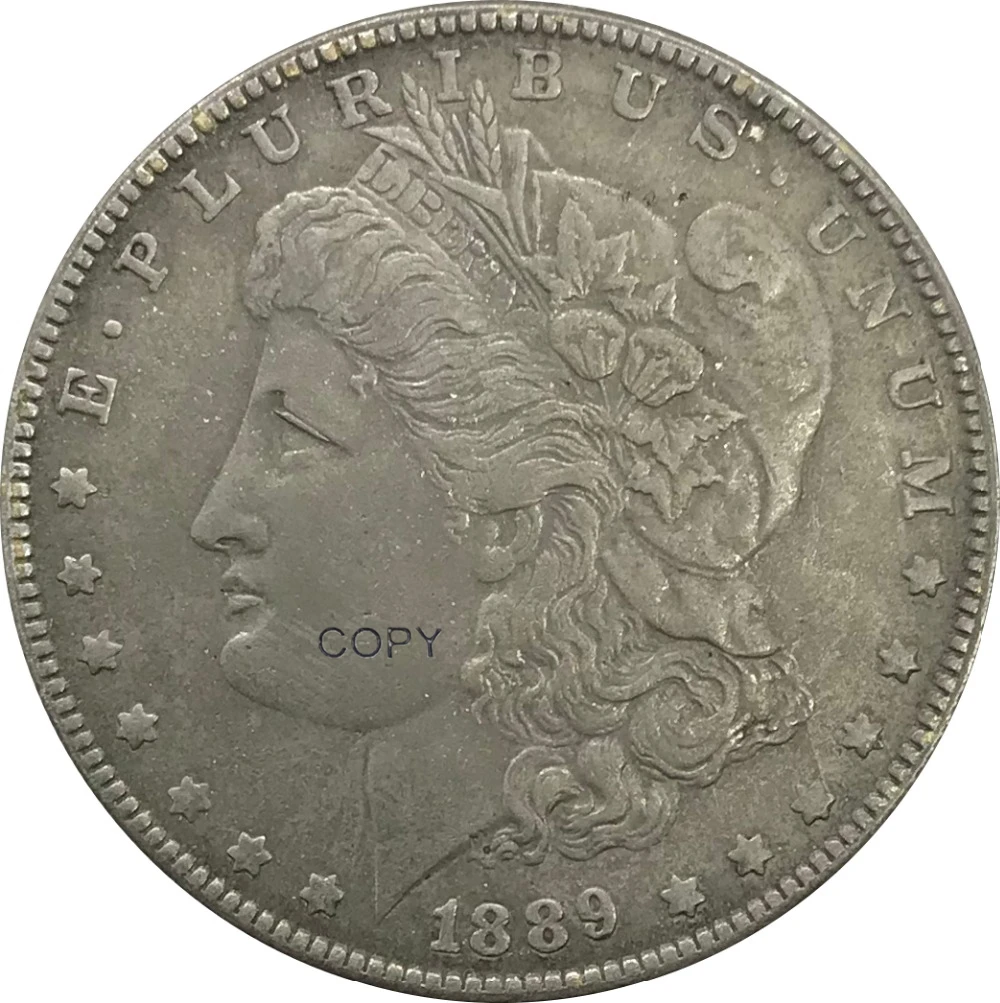 1889 P CC S США Morgan 1 один доллар предметы коллекционирования из мельхиора покрытые
