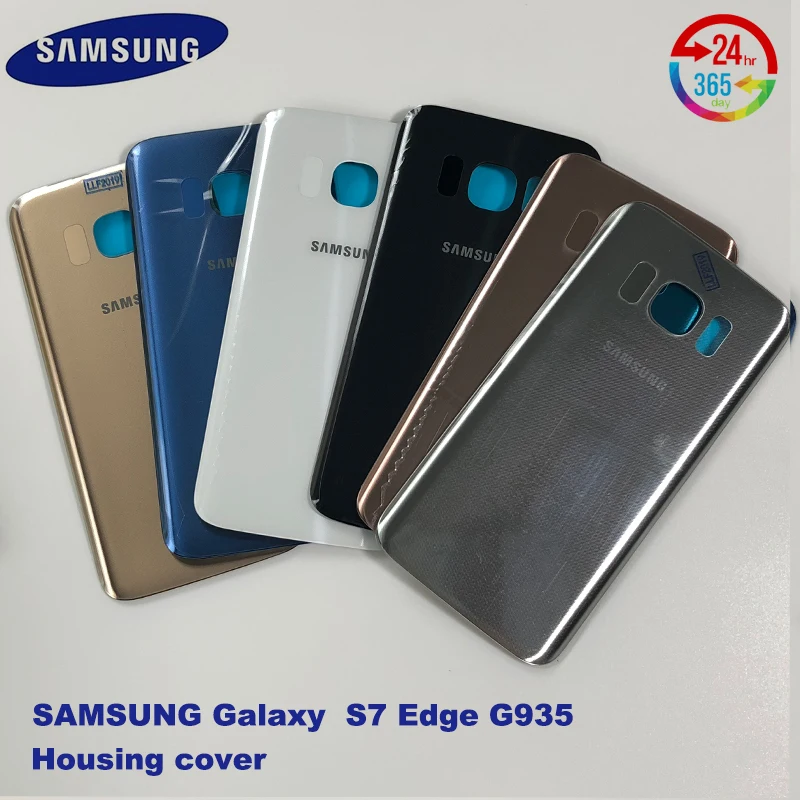 SAMSUNG Galaxy S7 EDGE G935F Задняя стеклянная крышка батареи задняя дверь корпус чехол для