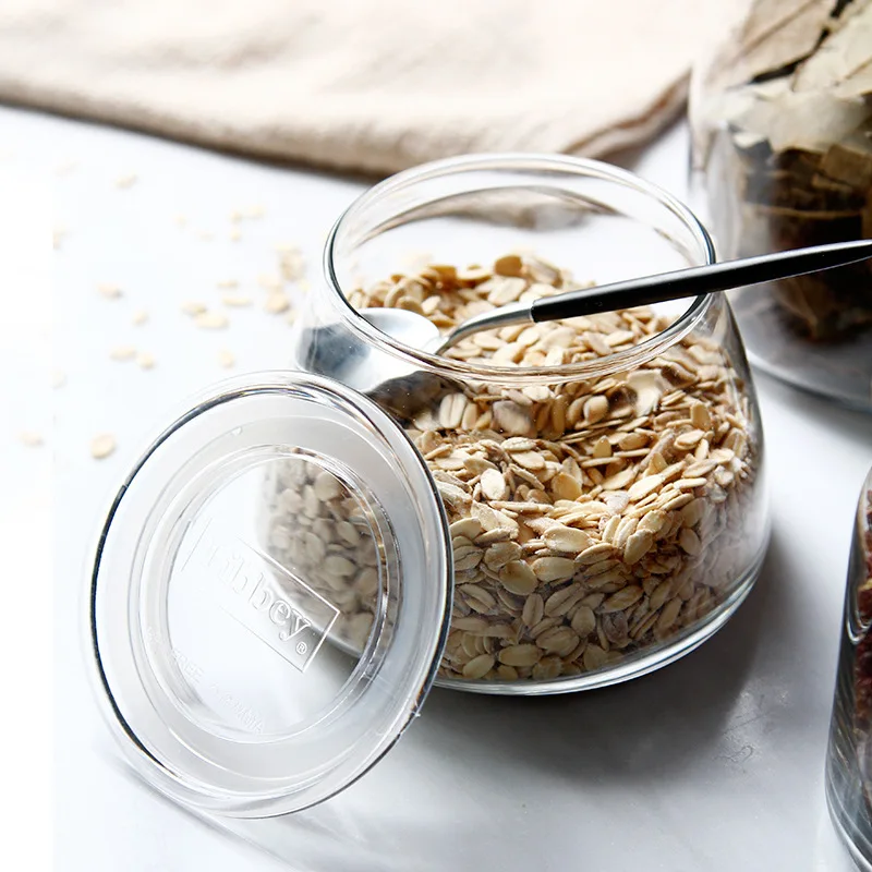 Герметичная стеклянная банка для хранения стандартная емкость зерен контейнер