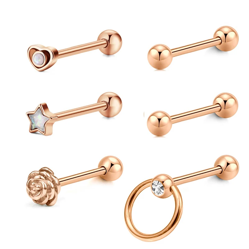 6 шт. кольца для пирсинга сосков из нержавеющей стали|Украшения тела| |